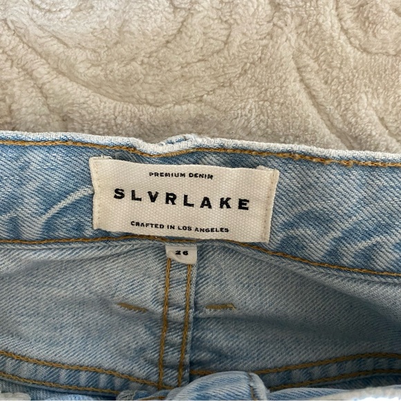 SLVRLAKE Hero Light Blue High Waisted Straight Leg Jeans - Picture 5 of 5